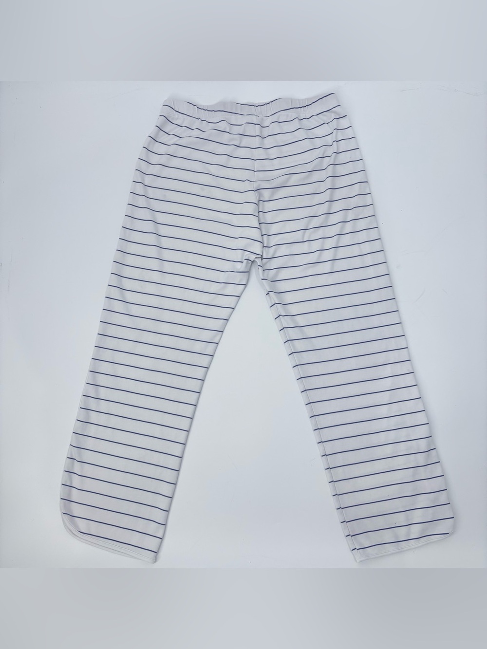 Lake White Blue Striped Short Sleeve Top & Cropped Pants PJ Set - Picture 14 of 14